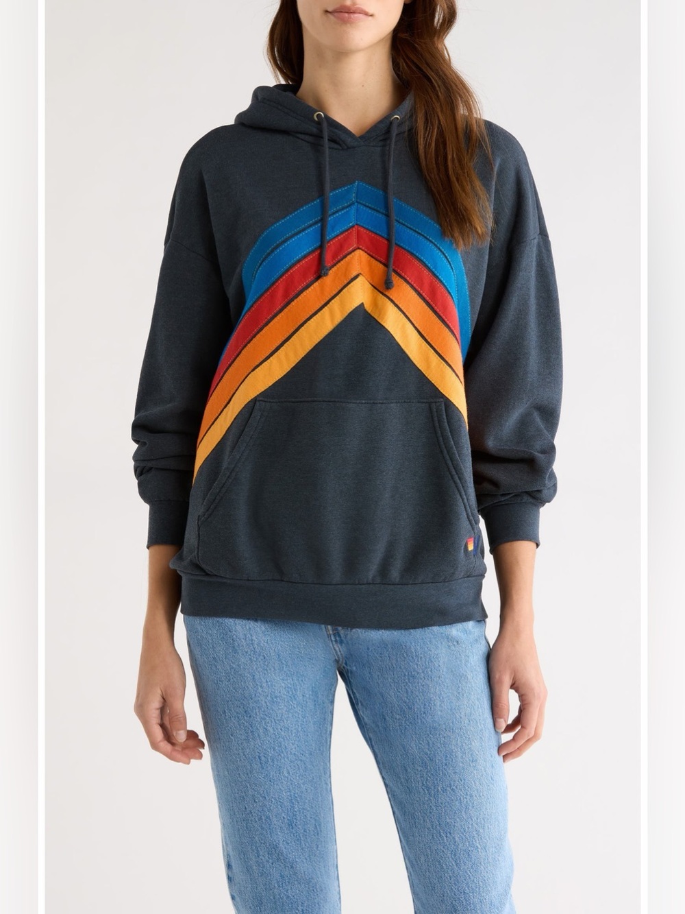 Aviator Nation Mountain Stitch Chevron Hoodie